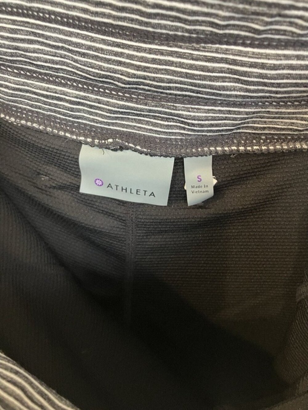 Athleta Womens Skort Size S Black White Striped Modern Metro Athletic Zip Pocket - Picture 3 of 7